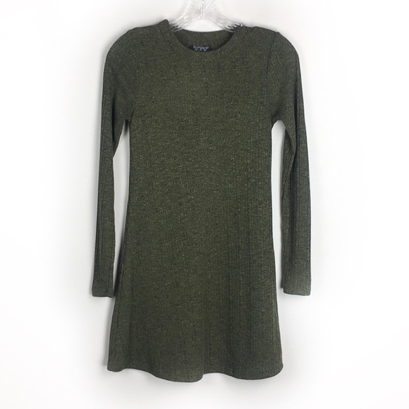 Topshop Tops - Topshop Ribbed Long Sleeve Tunic Top